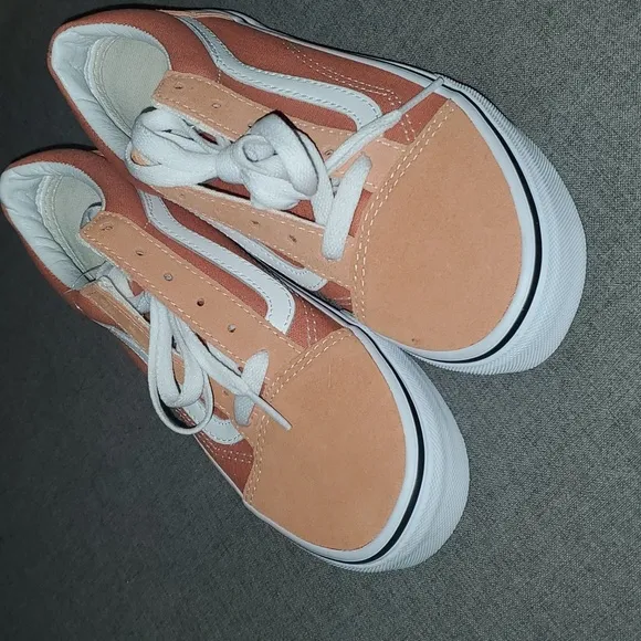 Vans Sneakers Youth Size 4 Orange / White - Fabric / Suede