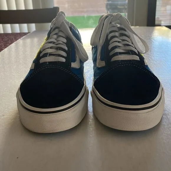 VANS Sponge Bob Blue/ Black Suede Leather Sneakers Size 9