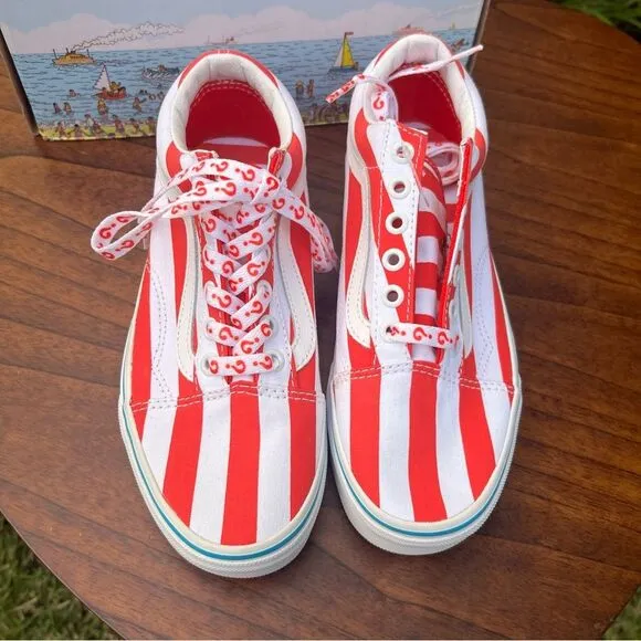 Vans Where’s Waldo? Old Skool sneakers LIMITED EDITION men’s 5 - women’s 6.5 NWT