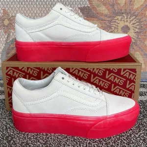 Vans WMNS Old Skool Stacked Suede Blanc De Blanc/PinkVN0A7Q5MCCSPlatforms