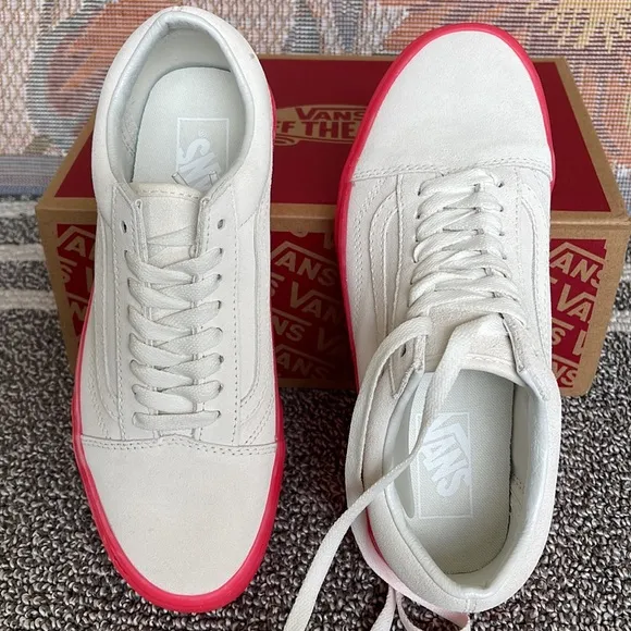 Vans WMNS Old Skool Stacked Suede Blanc De Blanc/PinkVN0A7Q5MCCSPlatforms