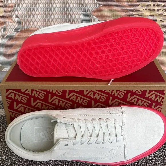 Vans WMNS Old Skool Stacked Suede Blanc De Blanc/PinkVN0A7Q5MCCSPlatforms