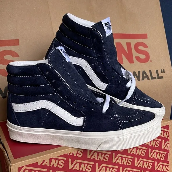 Vans WMNS Sk8-HI Pig Suede Parisian Nights/Nw White Sneakers