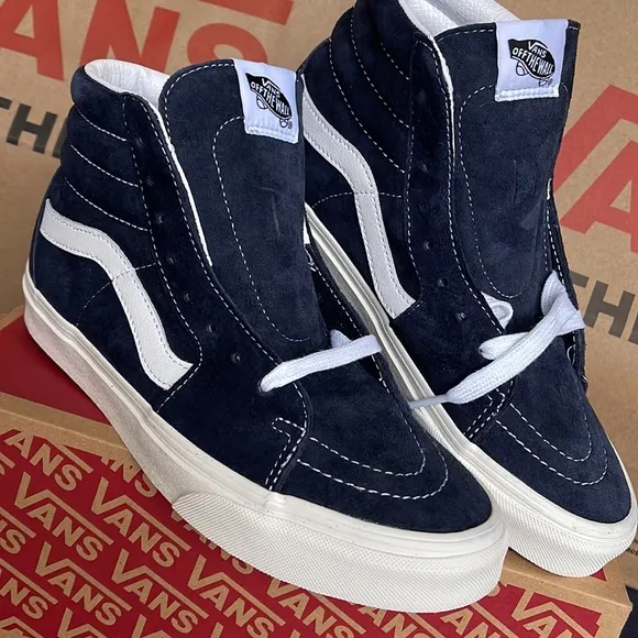 Vans WMNS Sk8-HI Pig Suede Parisian Nights/Nw White Sneakers