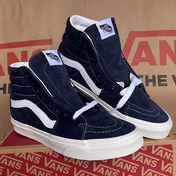 Vans WMNS Sk8-HI Pig Suede Parisian Nights/Nw White Sneakers