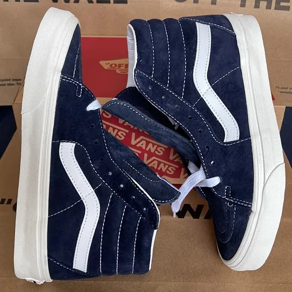 Vans WMNS Sk8-HI Pig Suede Parisian Nights/Nw White Sneakers