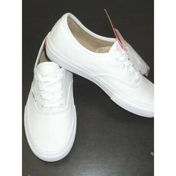 Vans Women's Authentic Pro Classic True White Canvas Skate shoes Sizes NWT