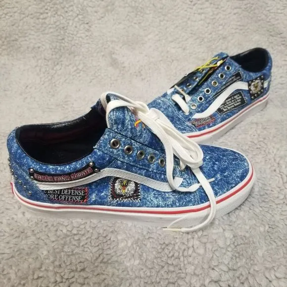 Vans X Cobra Kai Eagle Fang Karate Denim Old Skool Shoes US 7  M / 9 Women NEW
