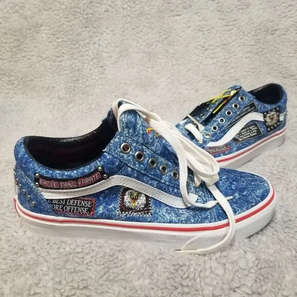 Vans X Cobra Kai Eagle Fang Karate Denim Old Skool Shoes US 7  M / 9 Women NEW