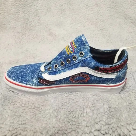 Vans X Cobra Kai Eagle Fang Karate Denim Old Skool Shoes US 7  M / 9 Women NEW