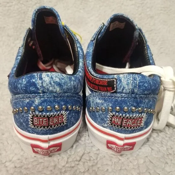 Vans X Cobra Kai Eagle Fang Karate Denim Old Skool Shoes US 7  M / 9 Women NEW