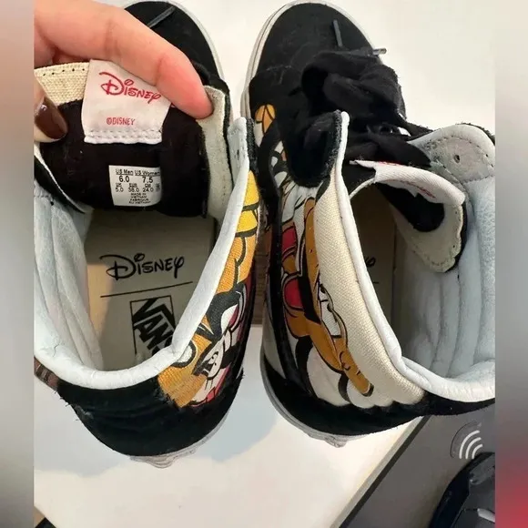 Vans x Disney Mickey &amp; friends High Top Sneakers  Used Women’s Size 7.5US