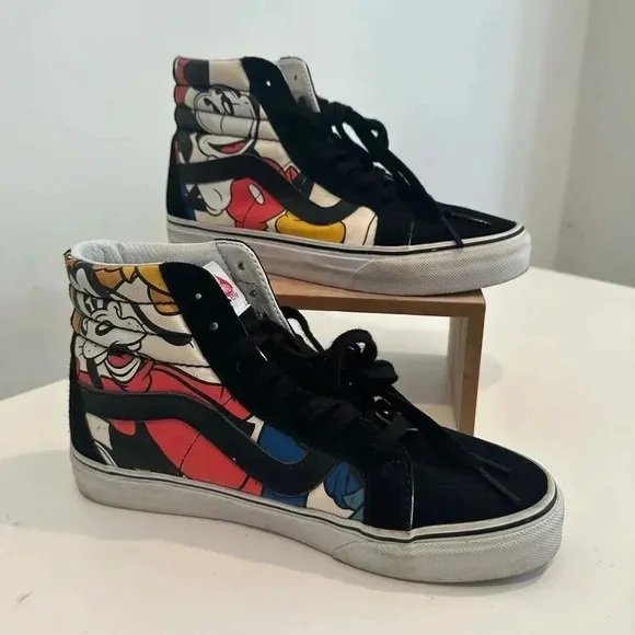 Vans x Disney Mickey &amp; friends High Top Sneakers  Used Women’s Size 7.5US