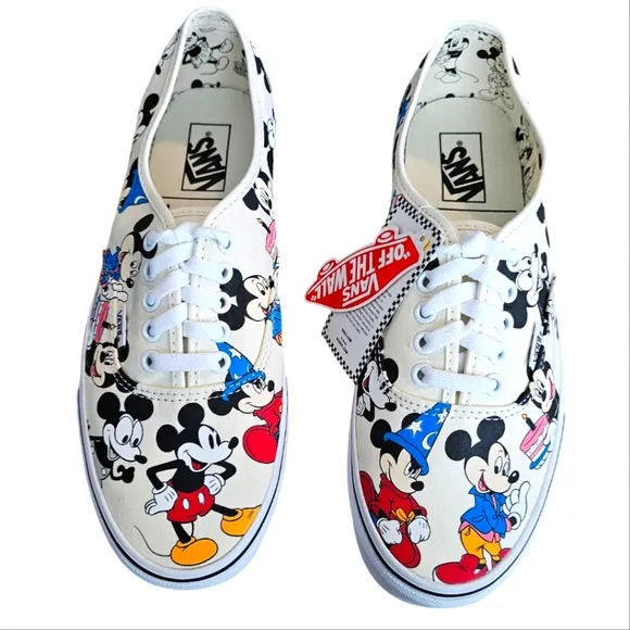 Vans x Disney Sneakers Shoes Mickey's Birthday Size Men 9.5 New