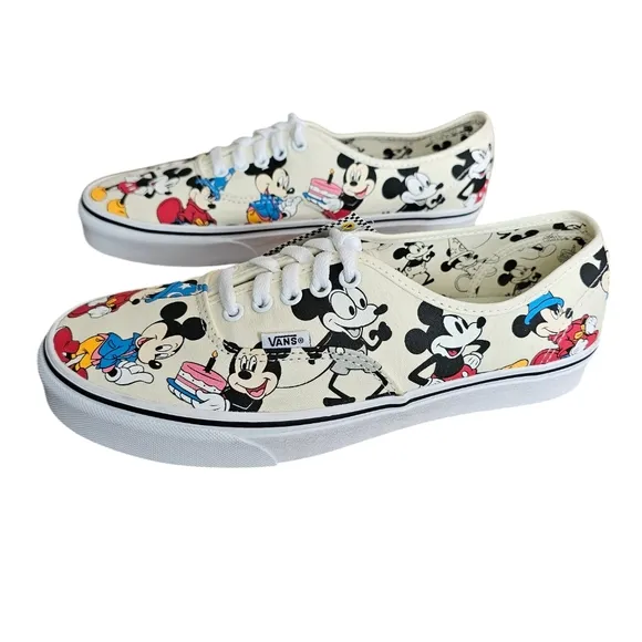 Vans x Disney Sneakers Shoes Mickey's Birthday Size Men 9.5 New