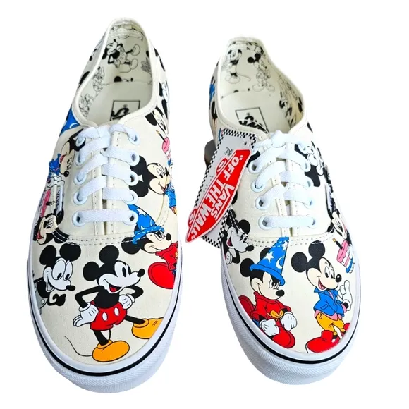 Vans x Disney Sneakers Shoes Mickey's Birthday Size Men 9.5 New