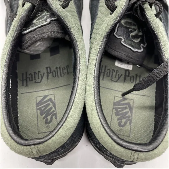 Vans x Harry Potter Slytherin Era Mens Size 5.5 Black Green Suede Snake Sneakers