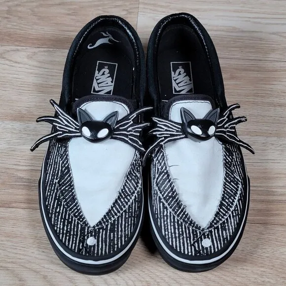 Vans x Nightmare Before Christmas Jack Size 6 Womens Classic Slip-On Shoes Black