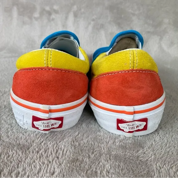 Vans X The Simpsons Mens Slip On Pro Sneaker Skate Shoe Size 9 Blue Suede NEW