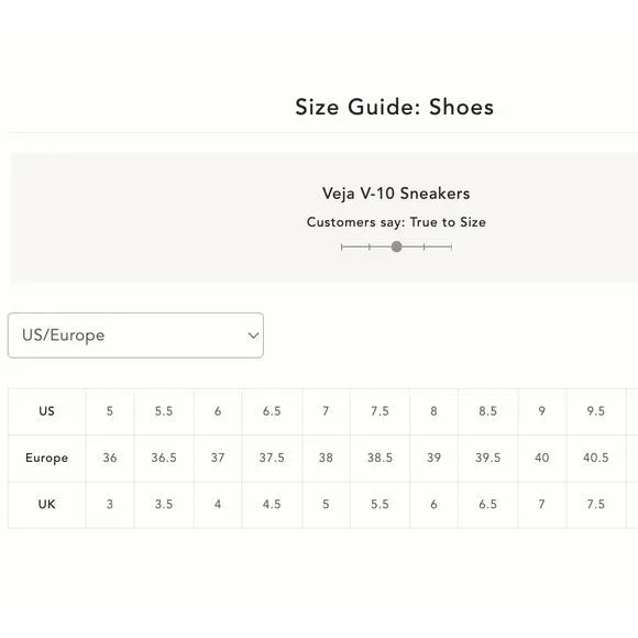 VEJA V-10 Black &amp; White Sneakers Size EU 36 US 5