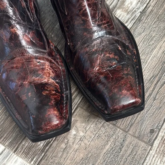 VERO CUOIO MEN ANKLE BOOTS BROWN  LEATHER MADE IN ITALY 🇮🇹 45-USA 12