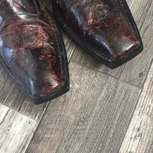 VERO CUOIO MEN ANKLE BOOTS BROWN  LEATHER MADE IN ITALY 🇮🇹 45-USA 12
