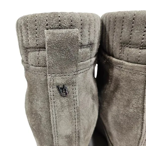 Veronica Beard Elissa Gray Suede Wedge Sneakers