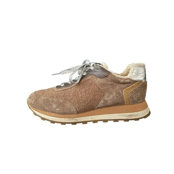 Veronica Beard Hartley Sneaker Wool Shearling Casual Shoes, Size 37.5 WORN ONCE