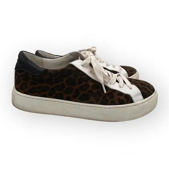 Veronica Beard Suede Leopard Bibi Sneakers Size 10