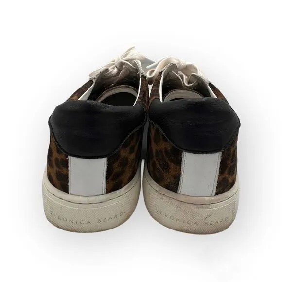 Veronica Beard Suede Leopard Bibi Sneakers Size 10