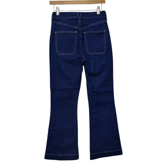 Veronica Beard Women's Carson High-Rise Ankle Flare Jeans Size 26 Oxford‎ Blue