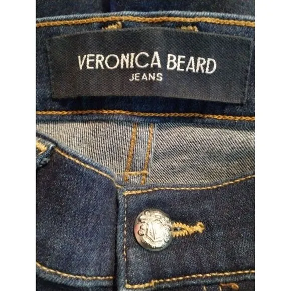 Veronica Beard Women's Carson High-Rise Ankle Flare Jeans Size 26 Oxford‎ Blue