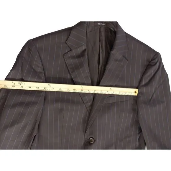 Versace Collection Men Sz 50 Wool Blazer 2 Buttons‎ Stripe Brown Viscose Lining