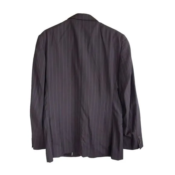 Versace Collection Men Sz 50 Wool Blazer 2 Buttons‎ Stripe Brown Viscose Lining