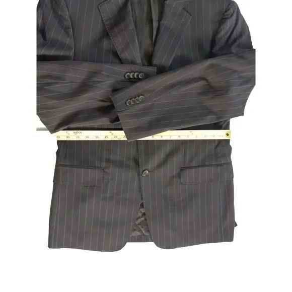 Versace Collection Men Sz 50 Wool Blazer 2 Buttons‎ Stripe Brown Viscose Lining