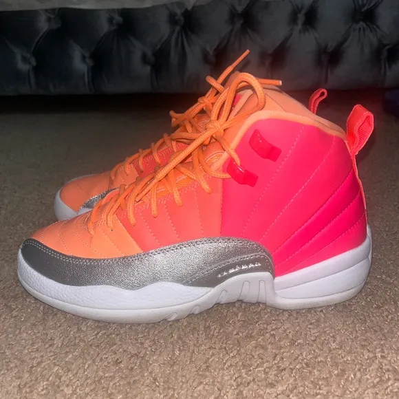 Vibrant Kids Sneakers - Neon Pink and Orange