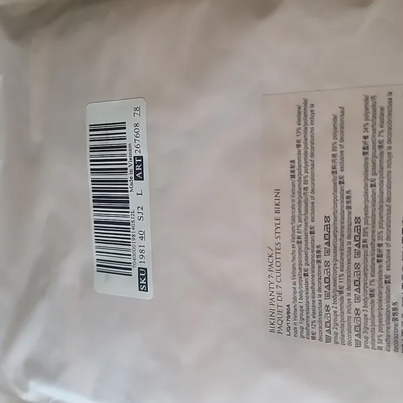 VICTORIA'S SECRET 7-Pack Seamless Bikini Panties MULTI COLOR LARGE