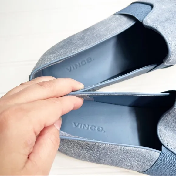 Vince 9.5 Suede Indigo Blair Slip On Sneakers