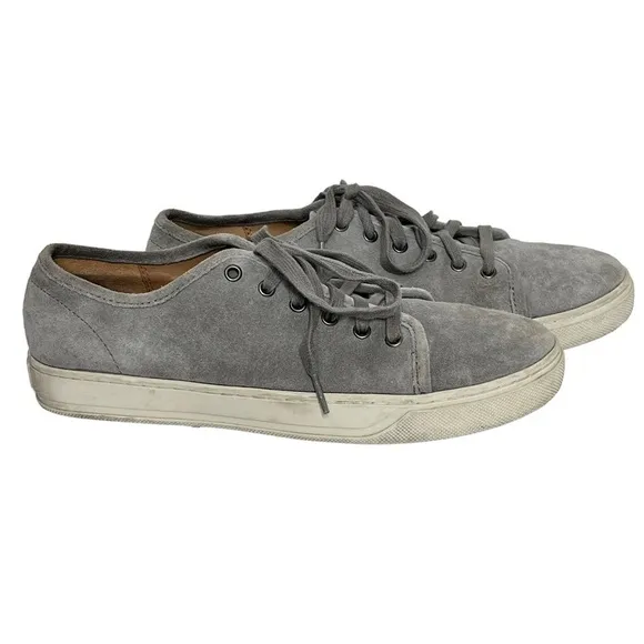 Vince Austin Suede Grey Lace Up Sneakers Size 8