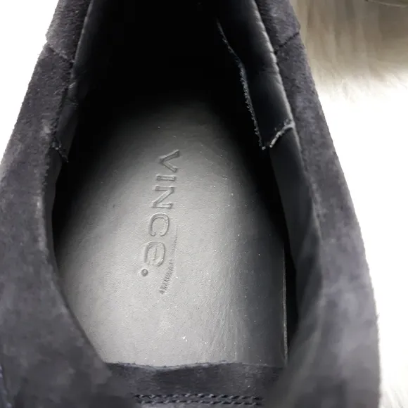 Vince Black Suede Noble Lace-up Sneaker SZ 10M