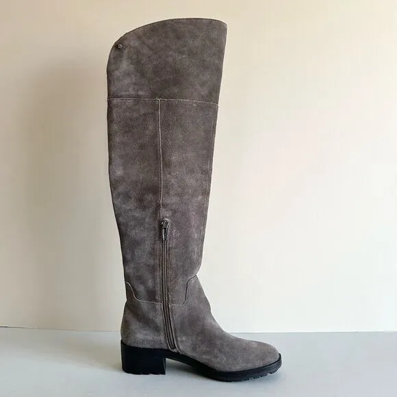 Vince Camuto Jorshie Suede Leather Over The Knee Boots 6.5