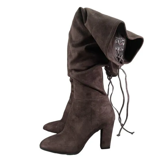 Vince Camuto Shoes Womens 8.5 Boots Heeled Over The Knee Fashion Tapley Brown