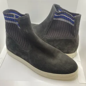 Vince Coleman $270 Sz 10 M Gray Suede High Top Pull on Sneakers comfort boots