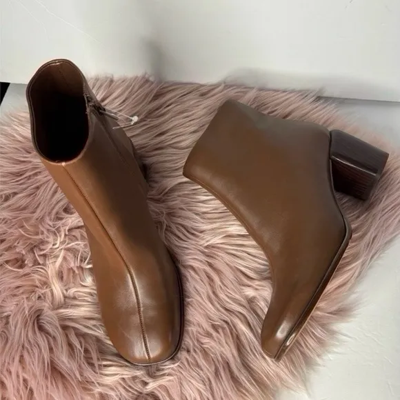 Vince Maggie Leather Boots Brown Size 9,5