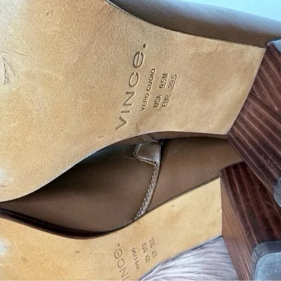 Vince Maggie Leather Boots Brown Size 9,5