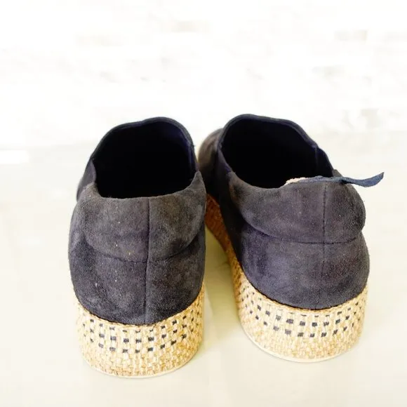 Vince Shoes Womens Leather‎ Chelsea Casual Sneakers Low Top Slip On Blue Suede