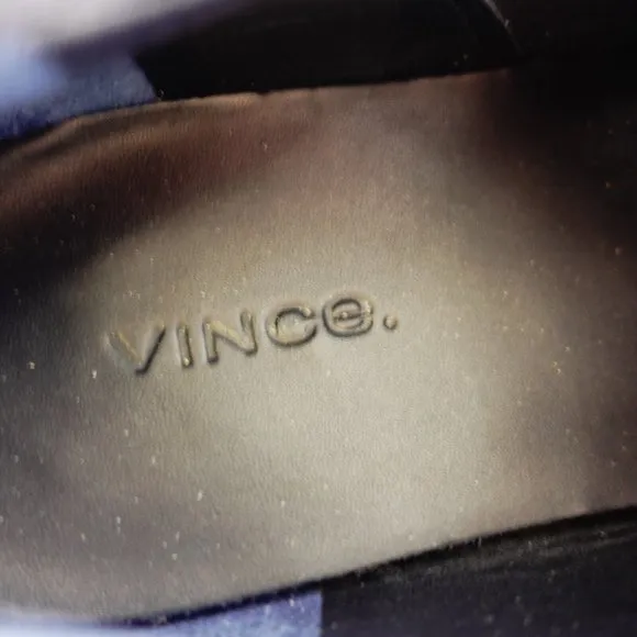Vince Shoes Womens Leather‎ Chelsea Casual Sneakers Low Top Slip On Blue Suede