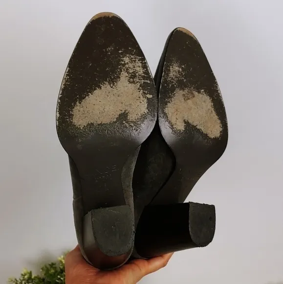 VINCE Suede Heel Ankle Boots Pointed Toes