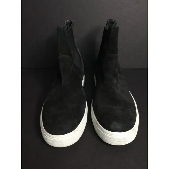 Vince Women's Nira Suede High-Top Slip on Suede Sneakers Almond Toe Size 8 M