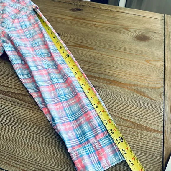 VINEYARD VINES HARBOR SHIRT FISHING LONG SLEEVE ACTIVE PINK WHITE BLUE PLAID L